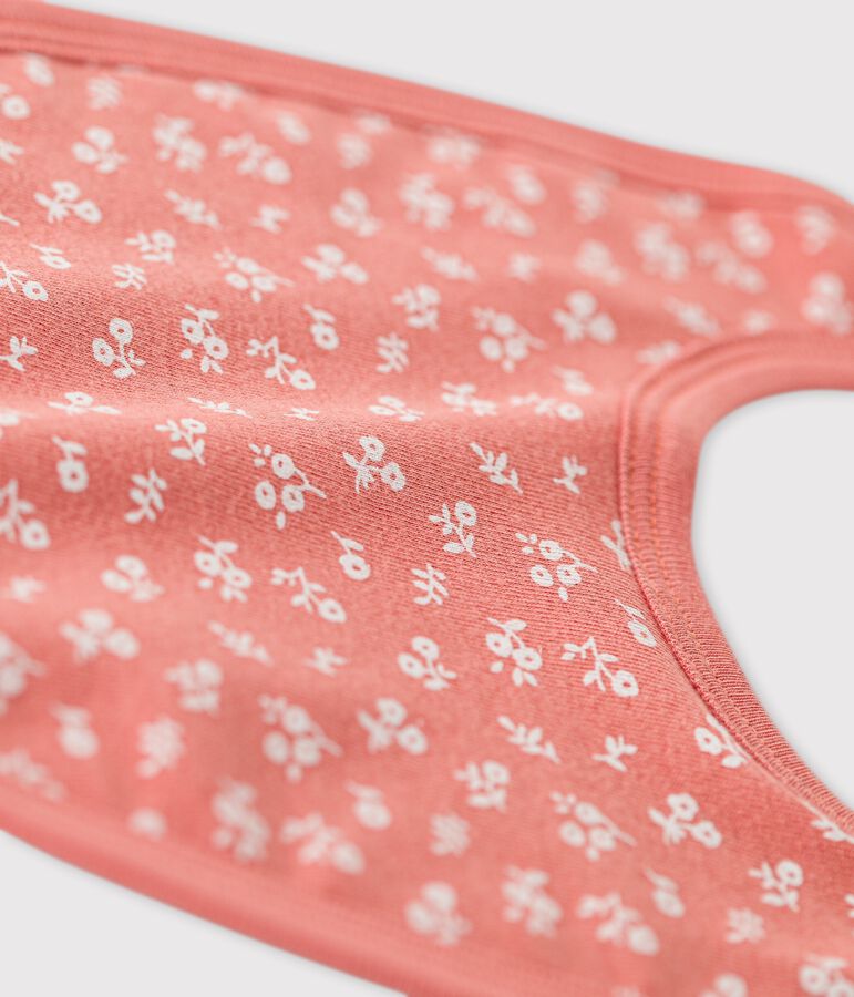 Babero de beb&eacute; de algod&oacute;n ecol&oacute;gico rosa/blanco