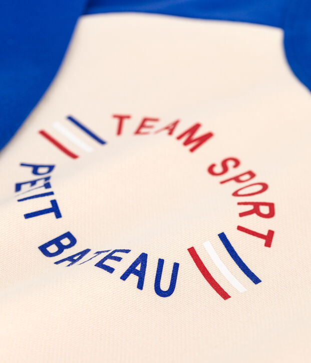 Sudadera de felpa para ni&ntilde;o crudo/azul