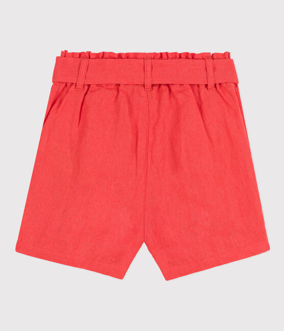 Shorts de lino para niña naranja JUPITER