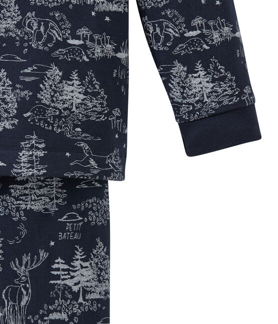 Pijama para niño azul SMOKING/blanco ECUME