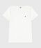 Camiseta icónica de mujer con cuello almirante de algodón  blanco ECUME
