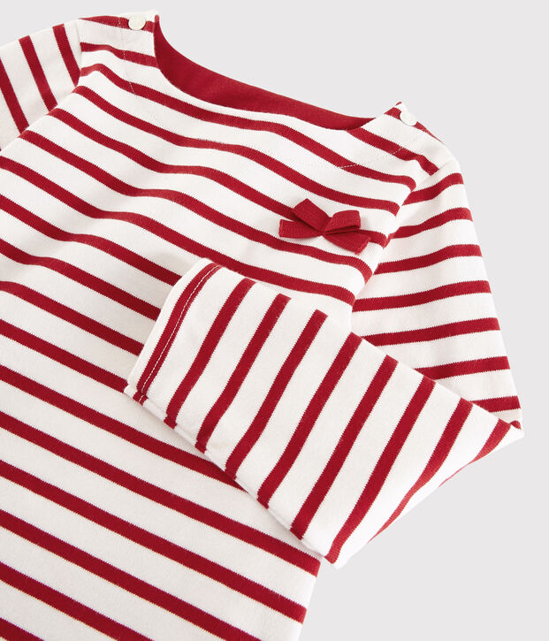 Marinera de punto de ni&ntilde;a blanco/rojo