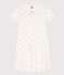Camisón de algodón con palmeras para niña blanco MARSHMALLOW/blanco MULTICO