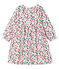 Vestido de manga larga estampado para bebé niña blanco MARSHMALLOW/blanco MULTICO