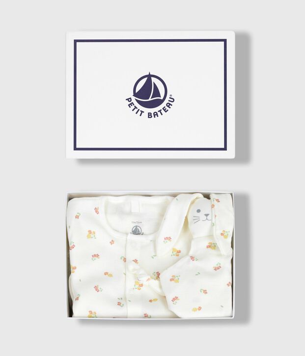 Estuche regalo de algod&oacute;n con estampado floral para reci&eacute;n nacido multicolor