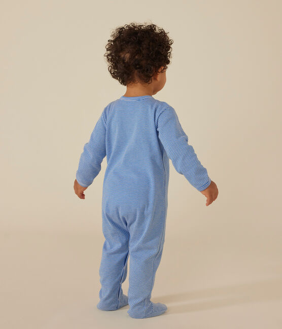 Pijama de algodón a rayas para bebé DELPHINIUM/ MARSHMALLOW