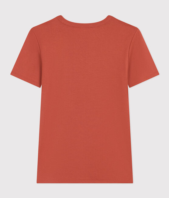 Camiseta L'ICONIQUE de algodón con cuello redondo para mujer marron FAMEUX