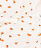 Bodyjama de algodón estampado blanco MARSHMALLOW/ ORANGE