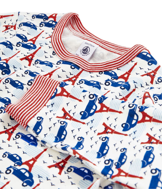 Pijama de punto para niño blanco MARSHMALLOW/blanco MULTICO