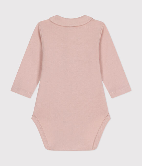 Bodi de manga larga con cuello para bebé rosa SALINE