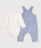 Conjunto de peto y body de algod&oacute;n con cuello liso para beb&eacute; POLAIRE