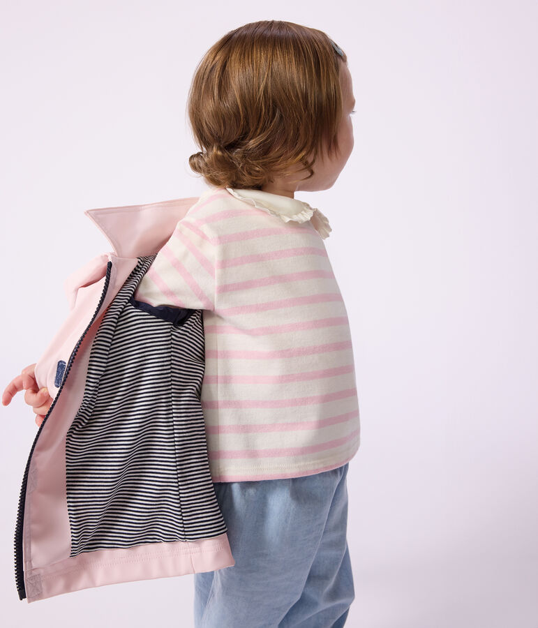 Chubasquero ic&oacute;nico para beb&eacute; rosa