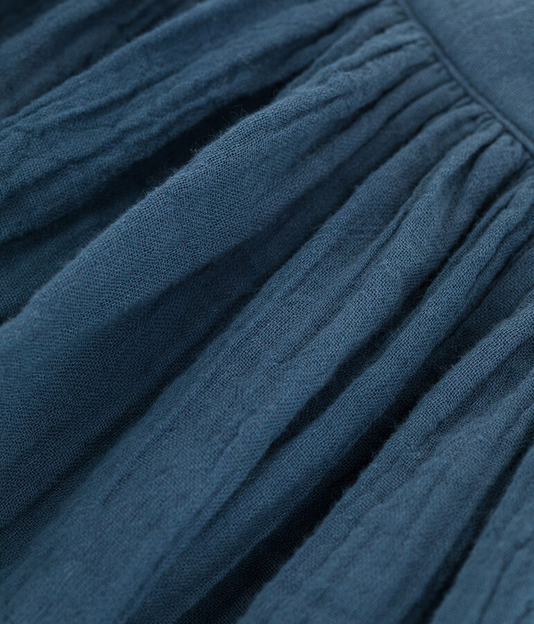 Falda de gasa de algod&oacute;n de ni&ntilde;a gris