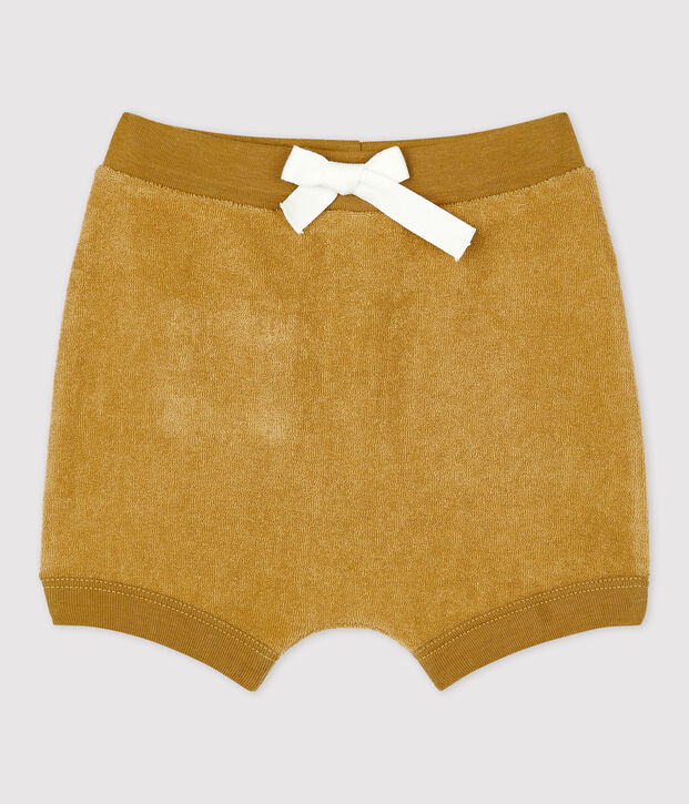 Shorts de rizo de beb&eacute; amarillo