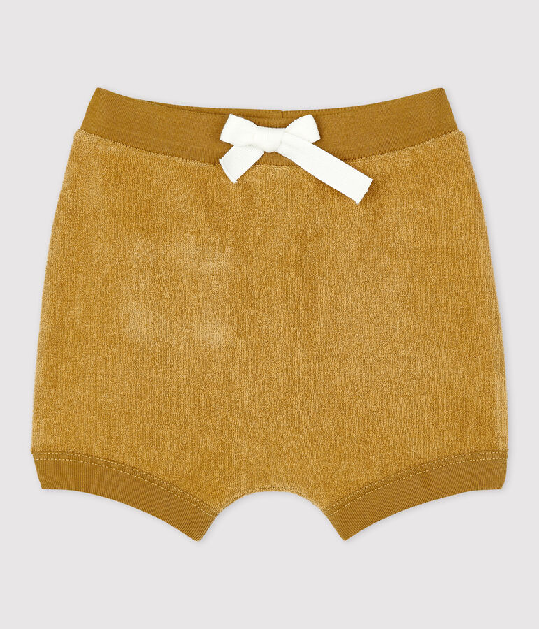 Shorts de rizo de beb&eacute; amarillo