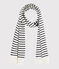 Bufanda de rayas de algodón unisex blanco MARSHMALLOW/azul SMOKING