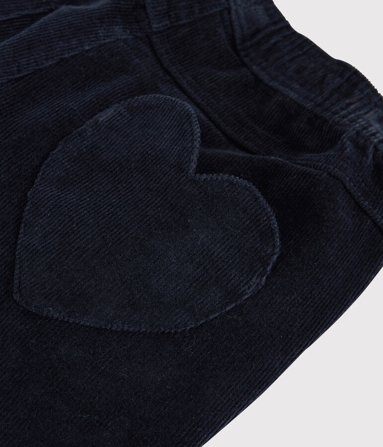 Pantal&oacute;n de terciopelo para ni&ntilde;a azul