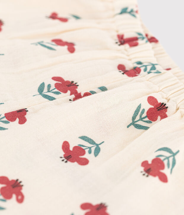 Pantal&oacute;n estampado de gasa de algod&oacute;n para beb&eacute; crudo/multicolor