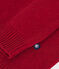 Jersey de jacquard de lana y algodón para niño rojo STOP/ MULTICO