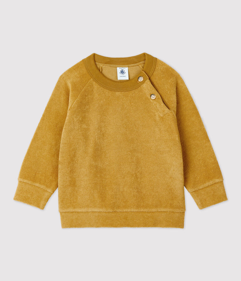 Sudadera de rizo de beb&eacute; amarillo