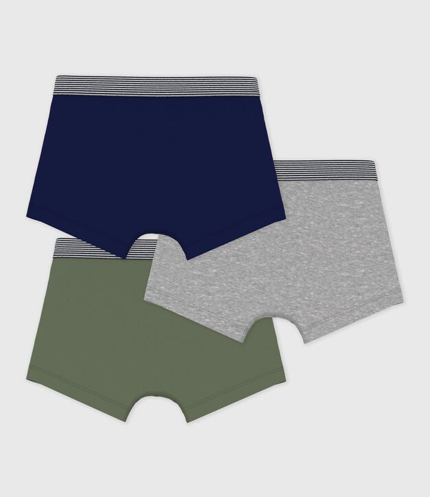 Pack de b&oacute;xers de algod&oacute;n liso para ni&ntilde;o multicolor