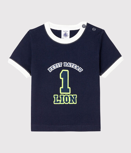 Camiseta de manga corta para bebé niño azul SMOKING