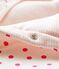 Mono acolchado sin pies de bebé de algodón blanco MARSHMALLOW/rosa PETAL