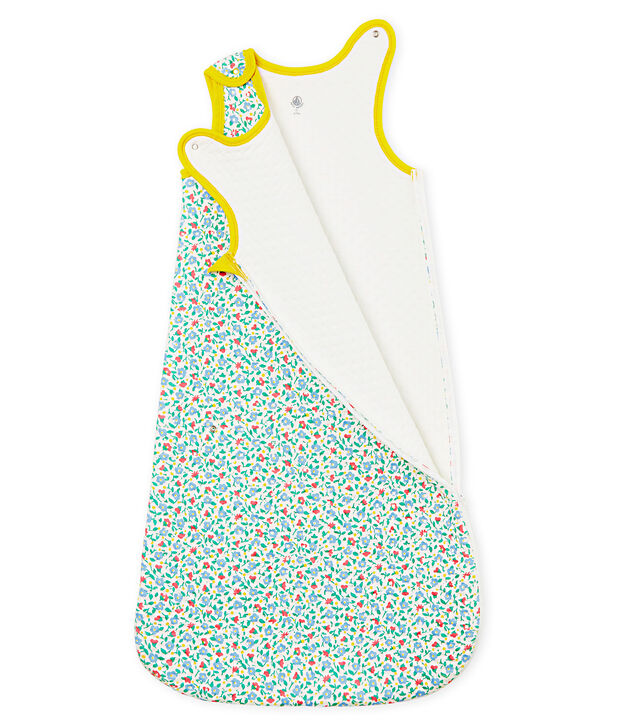 Saquito compacto de tejido t&uacute;bico para beb&eacute; ni&ntilde;a blanco/multicolor