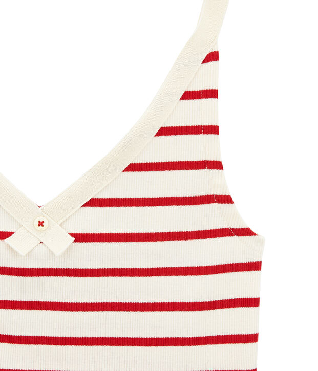 Camiseta de tirantes 100 anos de la braguita mujer blanco/rojo