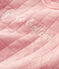 Vestido acolchado ecológico de bebé. rosa CHARME
