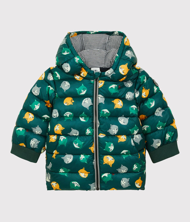 Chaqueta acolchada para beb&eacute;. verde/multicolor