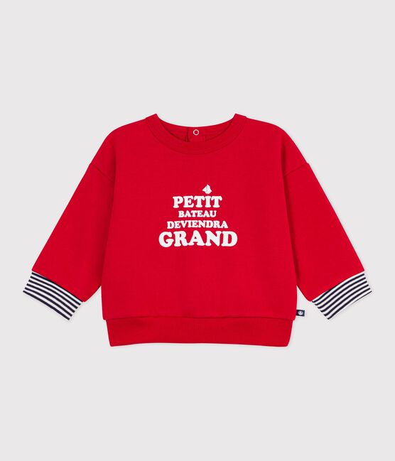 Sudadera de algodón con estampados para bebé rojo POMPEI