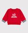 Sudadera de algodón con estampados para bebé rojo POMPEI