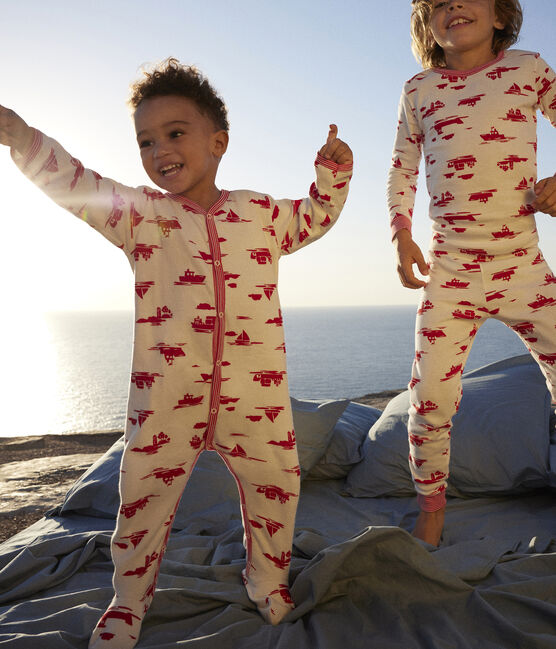 Pelele de túbico estampado blanco MARSHMALLOW/rojo PEPS