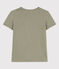 Camiseta LA RECTA de algodón con cuello redondo para mujer verde MARECAGE