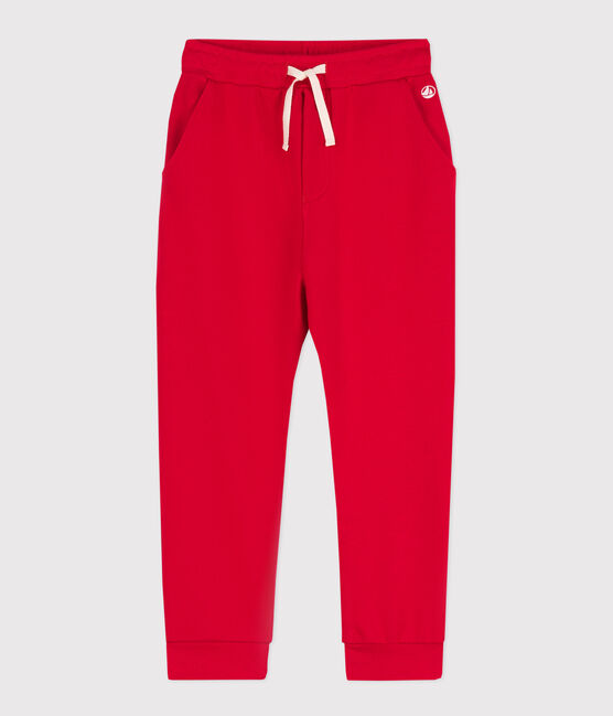 Pantalón de chándal de felpa para niño rojo PEPS