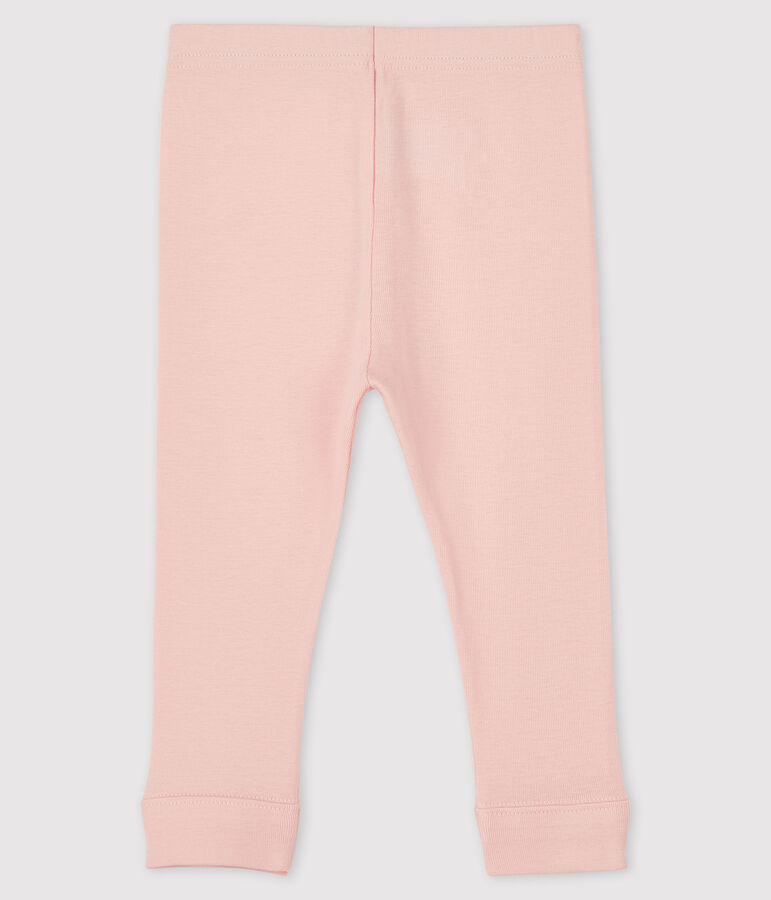 Leggings de algod&oacute;n de beb&eacute; rosa
