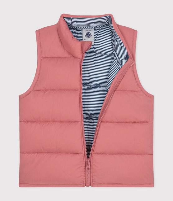 Chaqueta acolchada sin mangas de bebé rosa ROSEWOOD