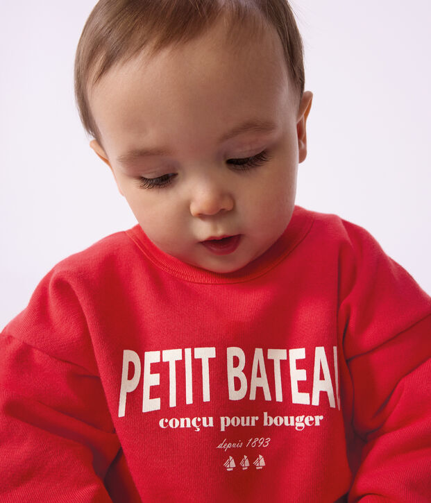 Sudadera de algod&oacute;n con estampado para beb&eacute; rojo