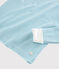 Pijama snugfit de rayas azules de algodón de niño azul TIKI/blanco MARSHMALLOW