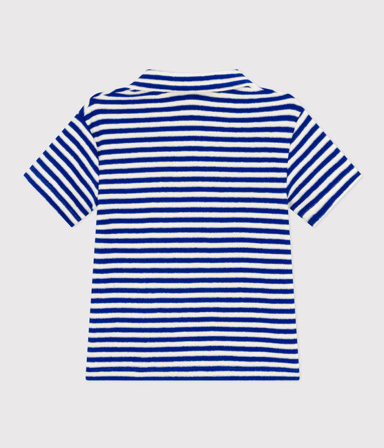 Polo de manga corta de rizo para niño azul SURF/ AVALANCHE