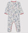 Pijama de punto para beb&eacute; blanco/multicolor