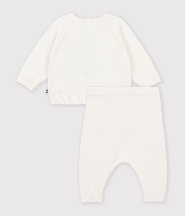 Conjunto de punto tricotado estampado para beb&eacute; MILK