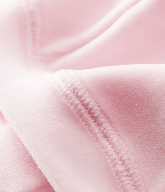 Gorro nacimiento de terciopelo para bebé unisex rosa VIENNE