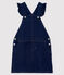 Vestido peto vaquero de niña azul DENIM BLEU FONCE