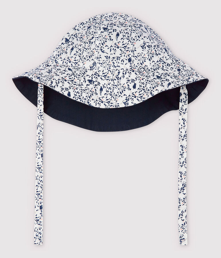 Capelina reversible de beb&eacute; ni&ntilde;a. azul/multicolor