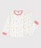 Pijama infantil de algodón con estampado de estrellas blanco MARSHMALLOW/blanco MULTICO