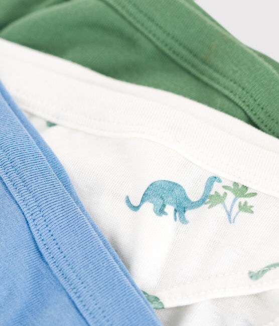 Juego de 3 slips infantiles de algodón con estampado de dinosaurios variante 1