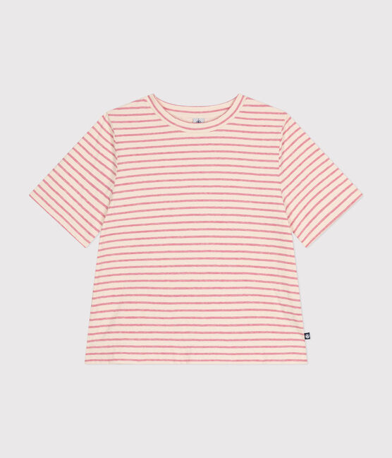 Camiseta Boxy de túbico para mujer rosa AVALANCHE/ ROSELINE