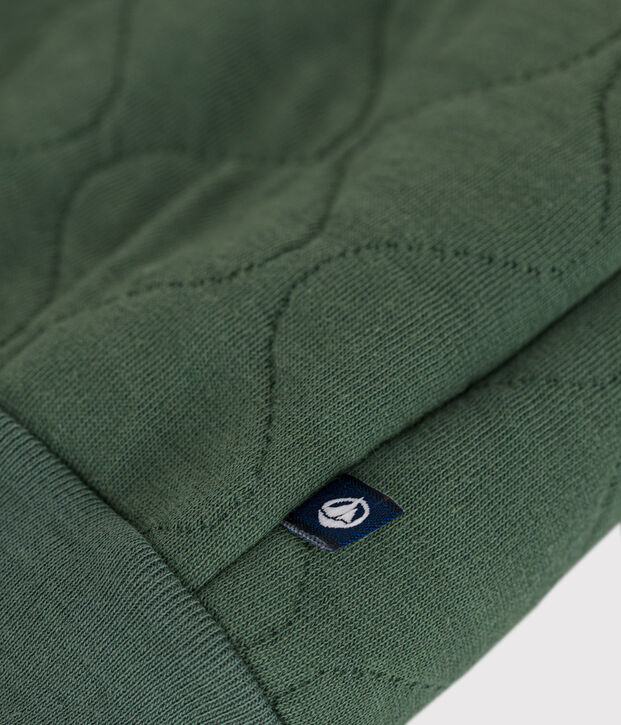 Chaqueta de punto de t&uacute;bico acolchado para beb&eacute; verde